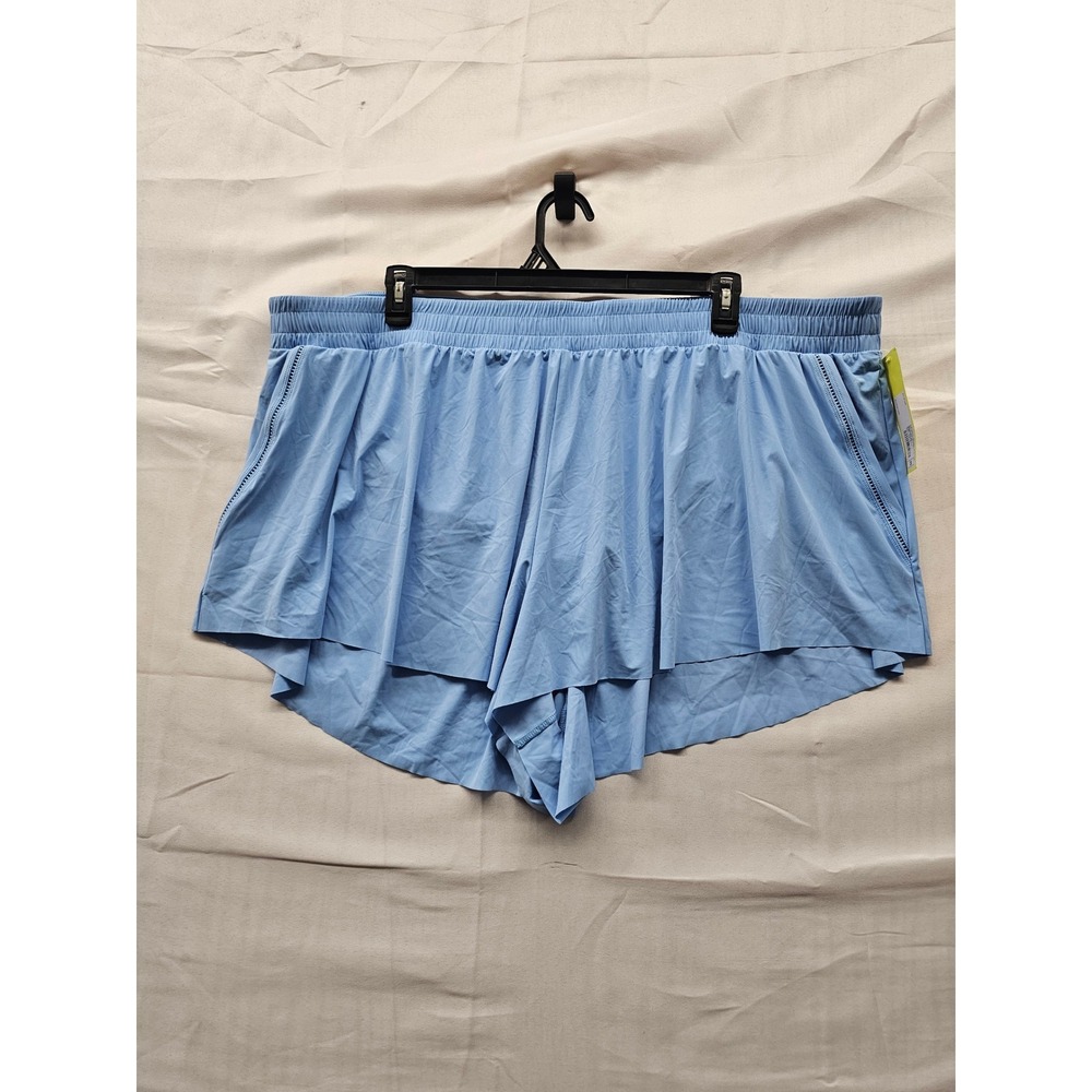 All in Motion Womens Athletic Shorts Blue Polyester Blend Workout Size 2XL
